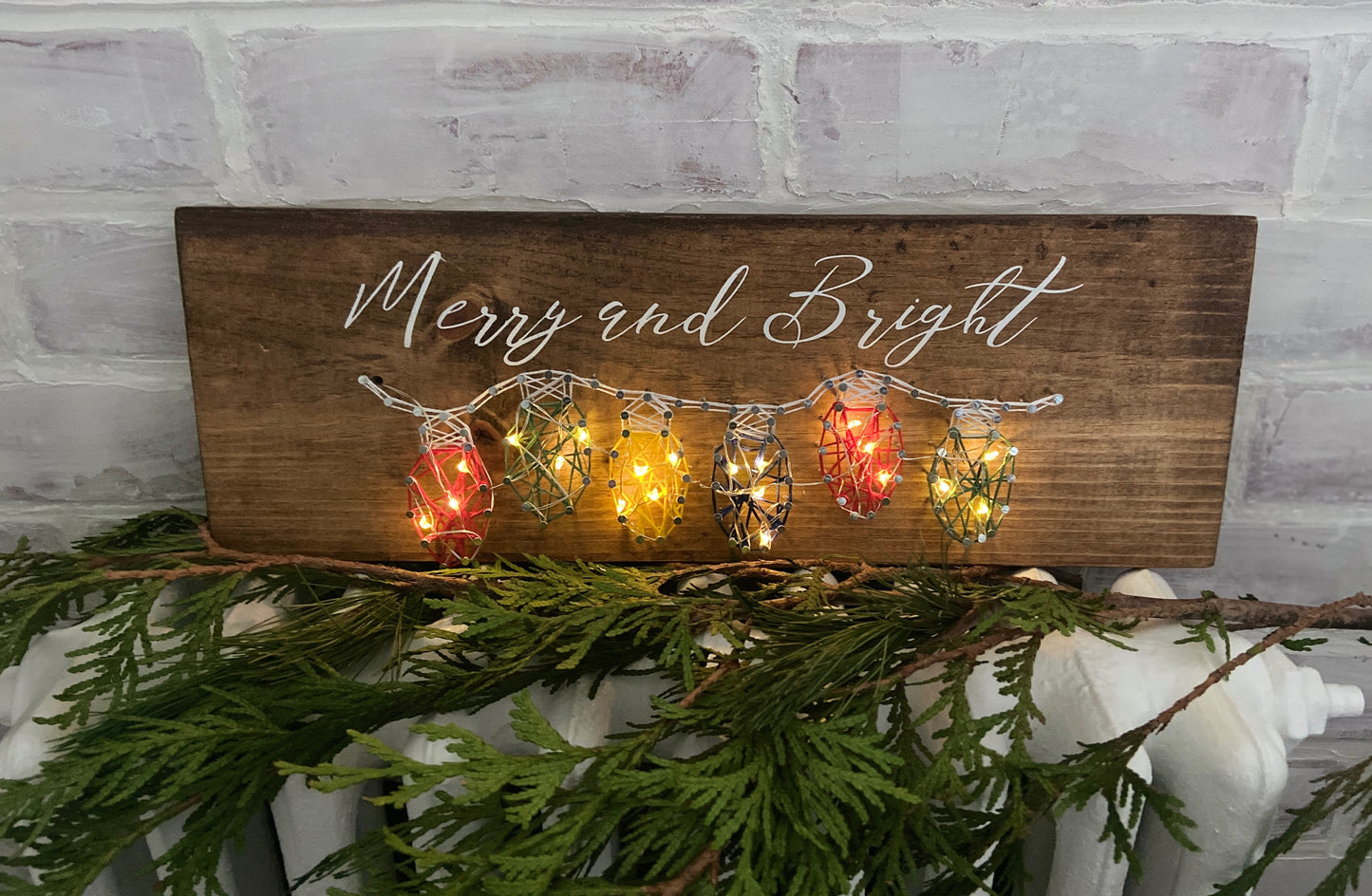 Light Up String Art Sign Making Workshop: "Merry & Bright" OR "Billieve" . Friday December 22 . Buffalo Cider Hall