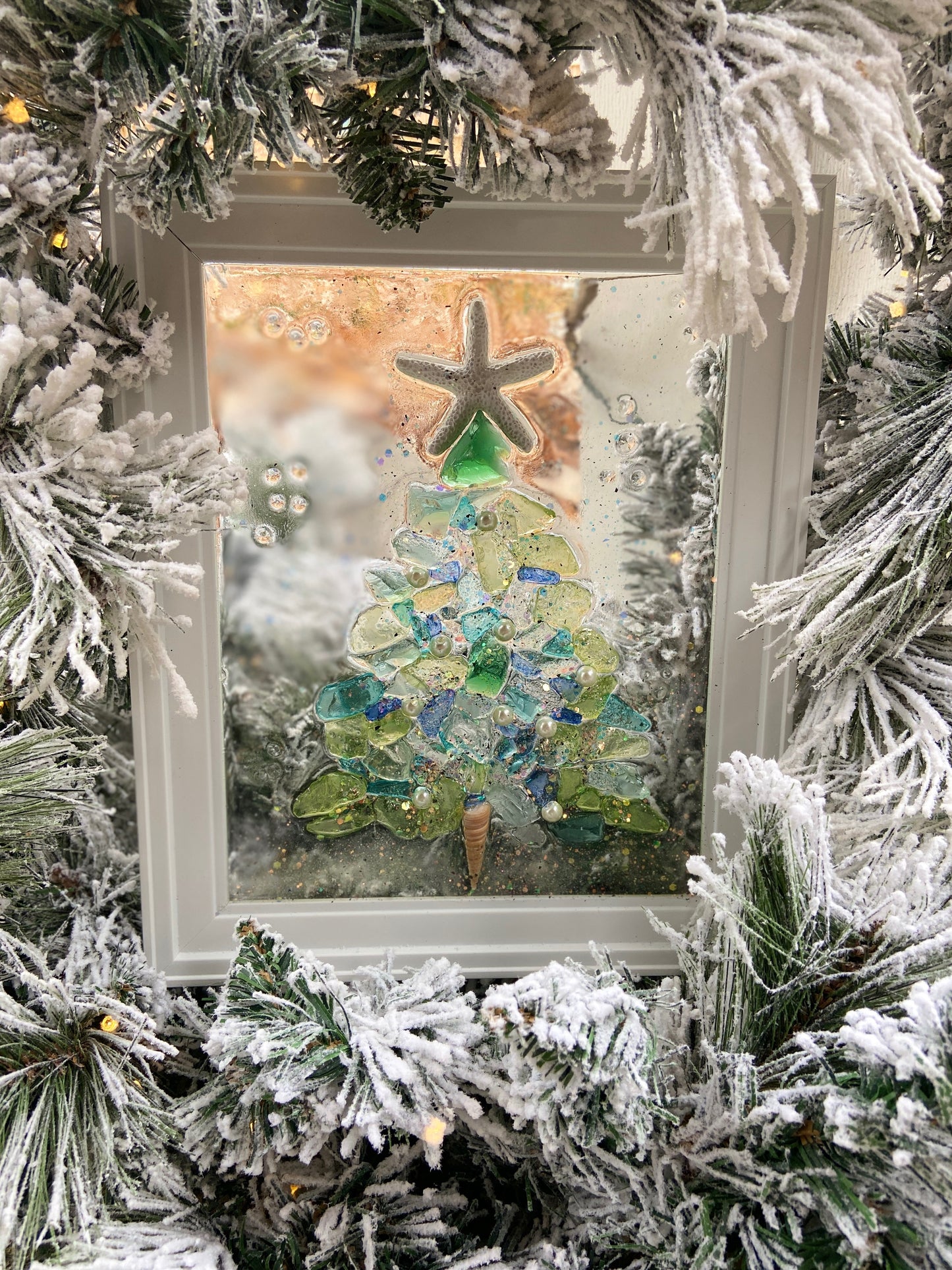 Holiday Resin Art Workshop: Sea Glass Christmas Tree . Tuesday November 18 . The Ridge West Seneca