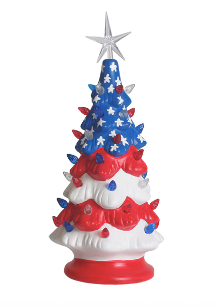 Ceramic "Light Up" 4th of July OR Christmas Tree Painting Workshop . Thursday July 2 . Nickel City BrewZ