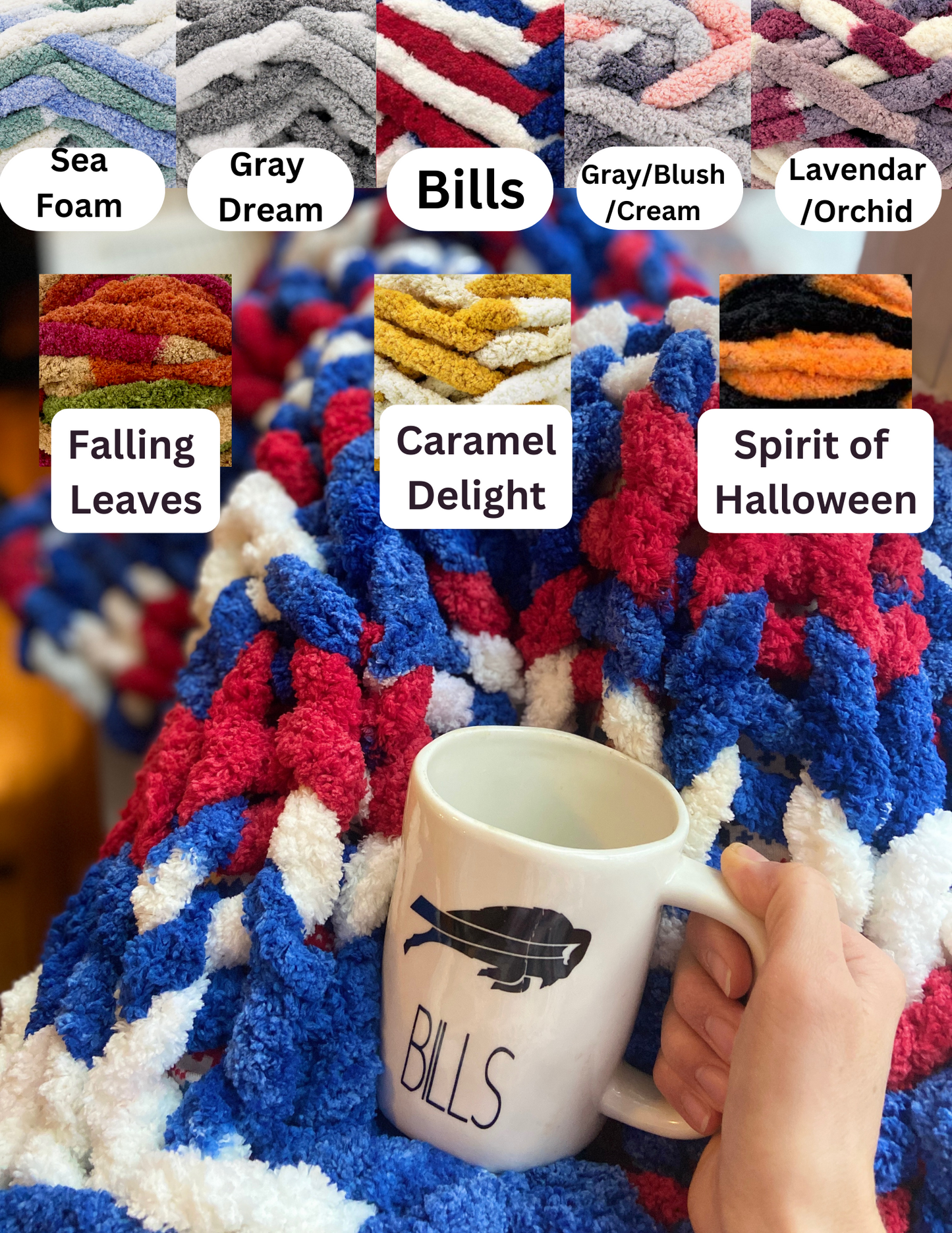 Chunky Knit Blanket Workshop . Thursday October 5 . Buffalo Cider Hall