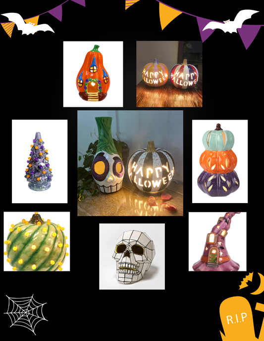 Fall/Halloween Ceramic Painting Workshop . Tuesday September 15 . First Line Brewing