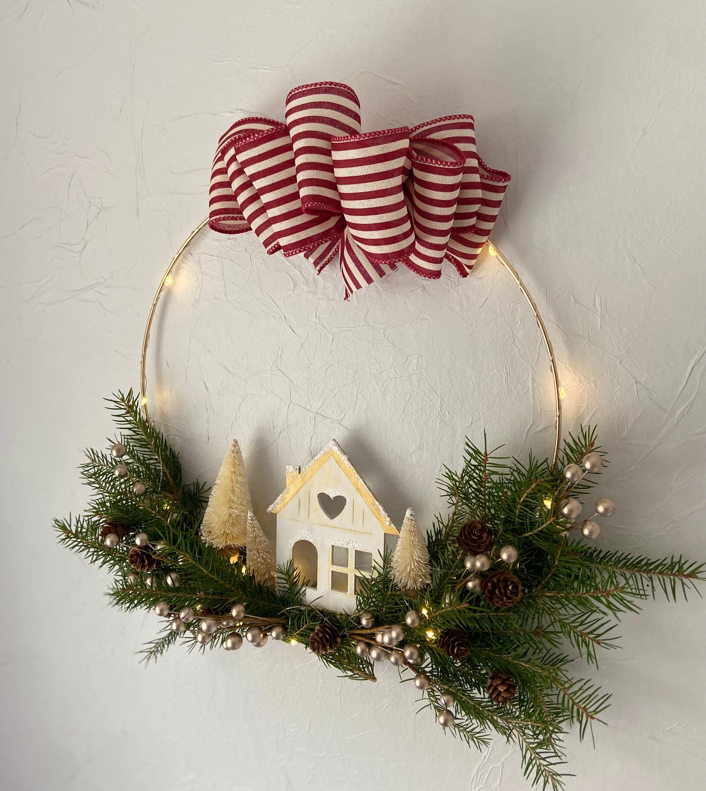 Holiday Bottle Brush Tree Hoop Wreath Workshop . Tuesday December 9 . Magic Bear Beer Cellar