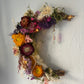 Dried Flower Crescent Moon Wreath Workshop . Saturday October 24 . Black Flower Wine & Provisions