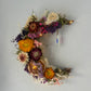 Dried Flower Crescent Moon Wreath Workshop . Saturday October 24 . Black Flower Wine & Provisions