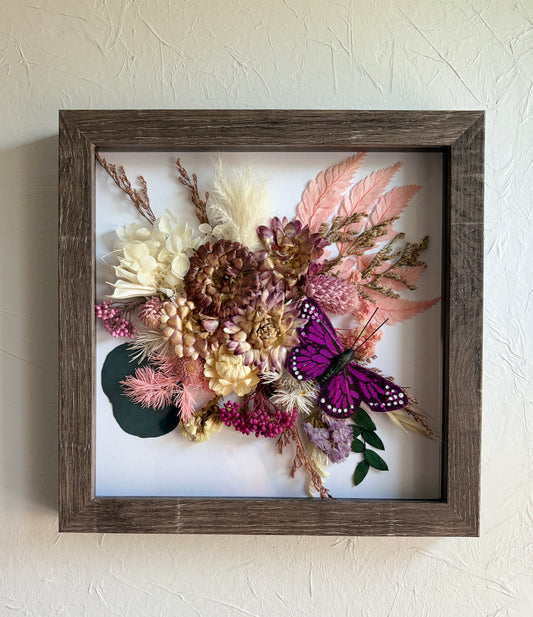 Dried Flower Shadow Box Frame Workshop . Thursday June 11 . Farmcraft Brewery
