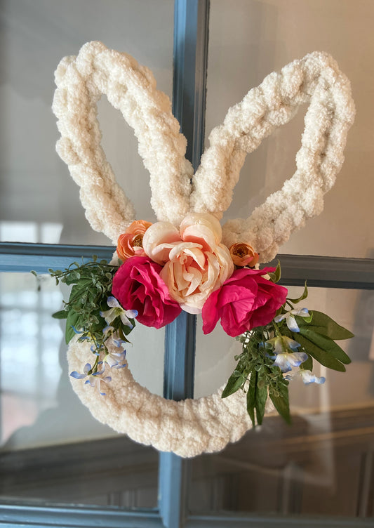 Chunky Knit Bunny Wreath Workshop . Wednesday March 18 . Hartman's Distilling Co.