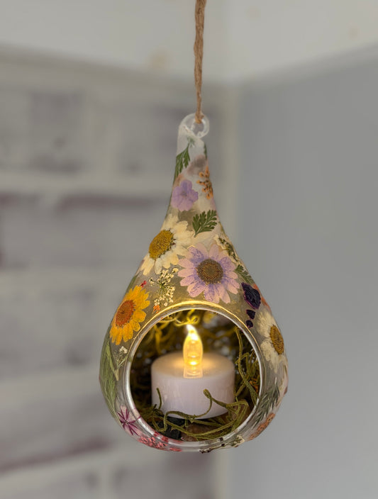 Pressed Flower Hanging Lantern Workshop . Thursday March 19 . The Byrd House OP
