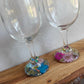 Pressed Flower Wine Glasses & Beaded Wine Charms Workshop . Saturday July 11 . Black Flower Wine & Provisions