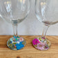 Pressed Flower Wine Glasses & Beaded Wine Charms Workshop . Saturday July 11 . Black Flower Wine & Provisions