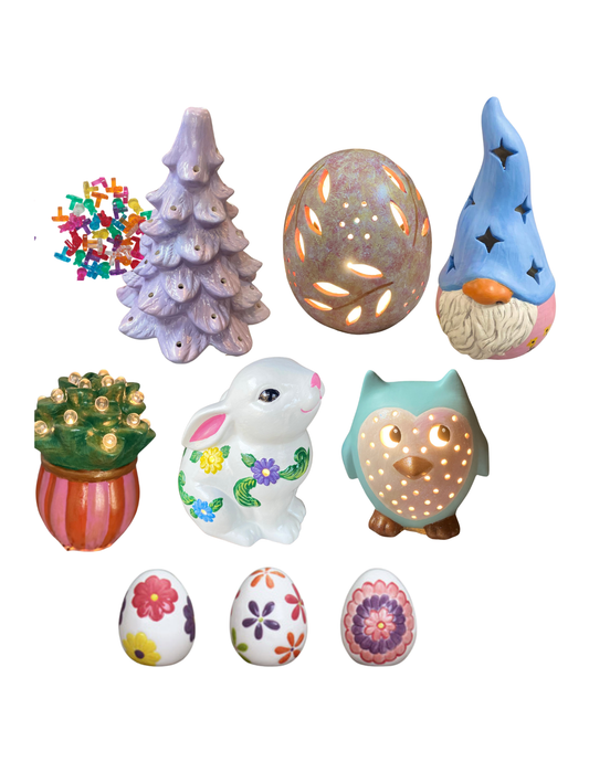 Ceramics Painting Workshop: Easter & more . Tuesday March 24 . First Line Brewing