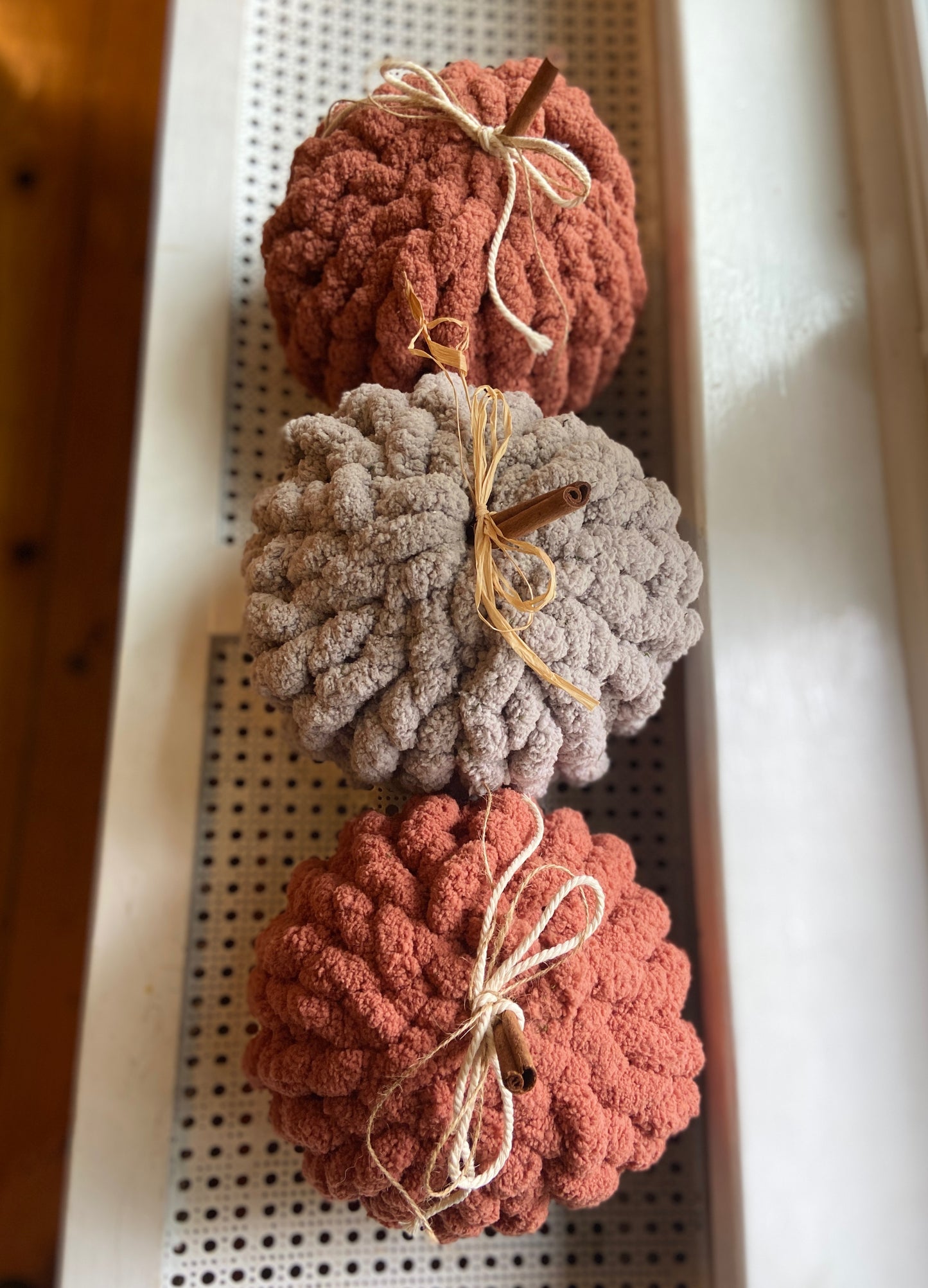 Chunky Knit Pumpkin Trio DIY Kit