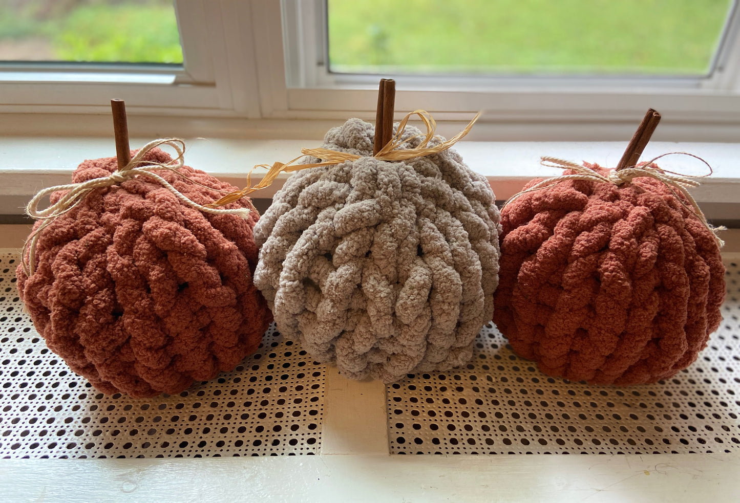 Chunky Knit Pumpkin Trio DIY Kit